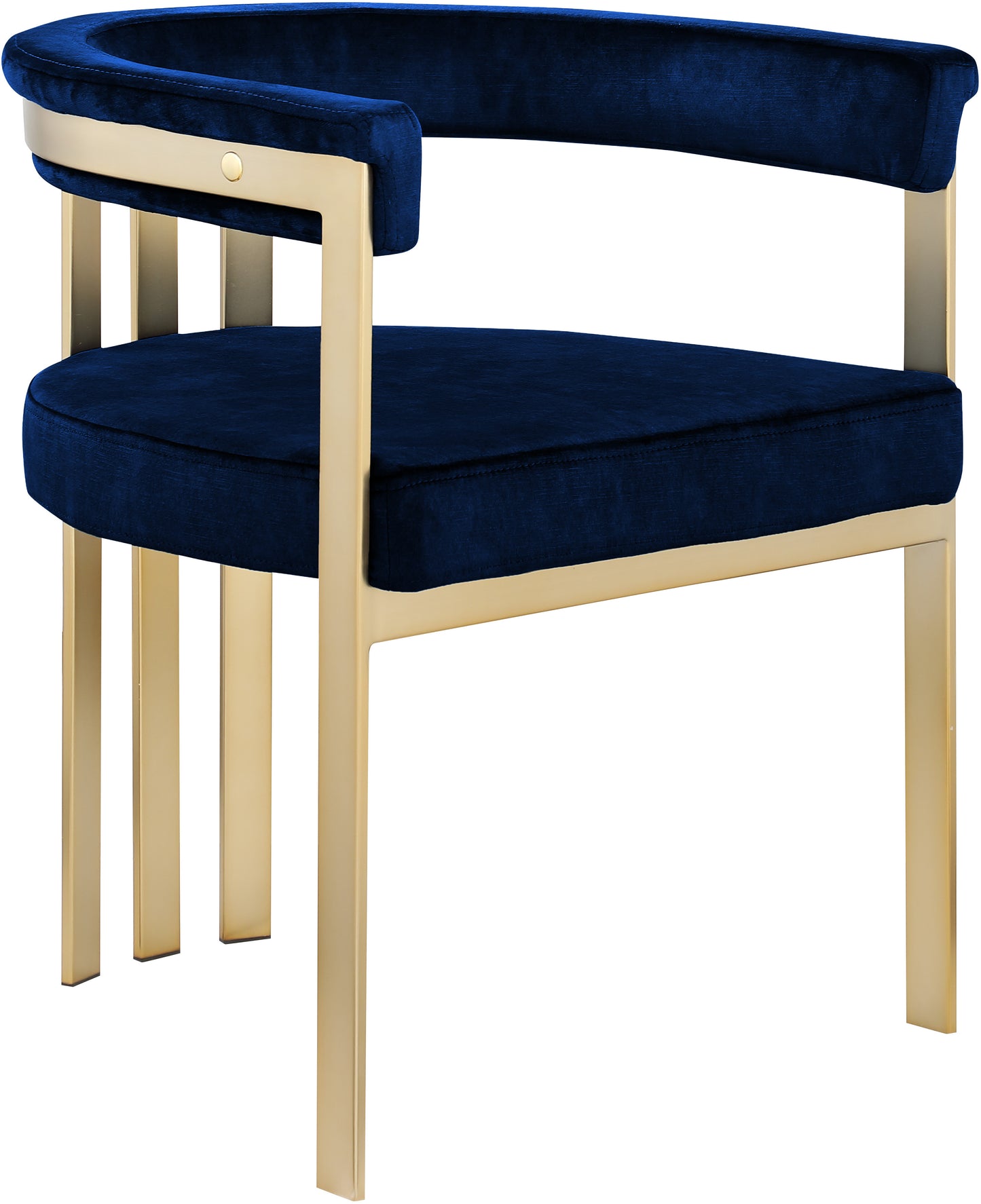 bristol navy velvet dining chair