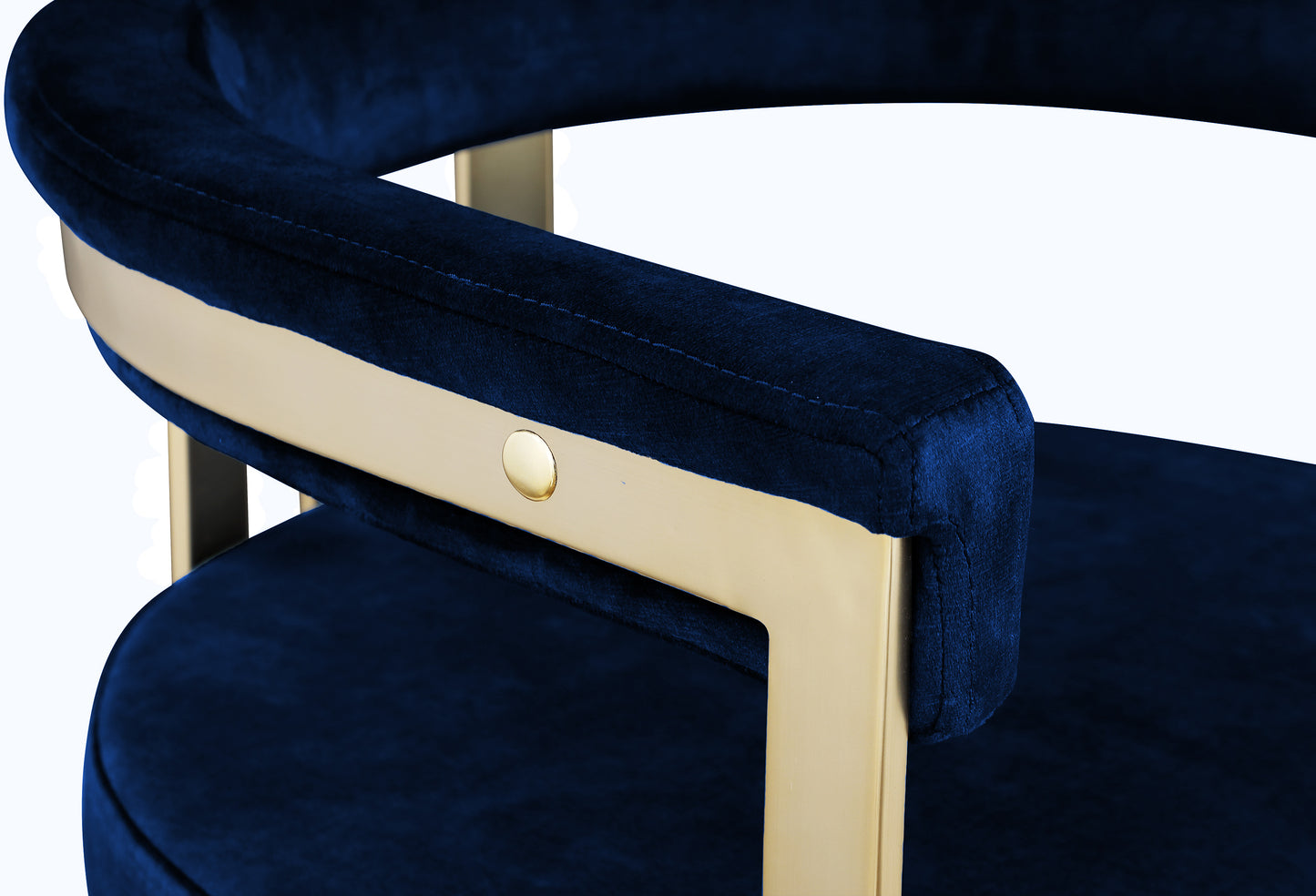 elijah navy velvet dining chair c