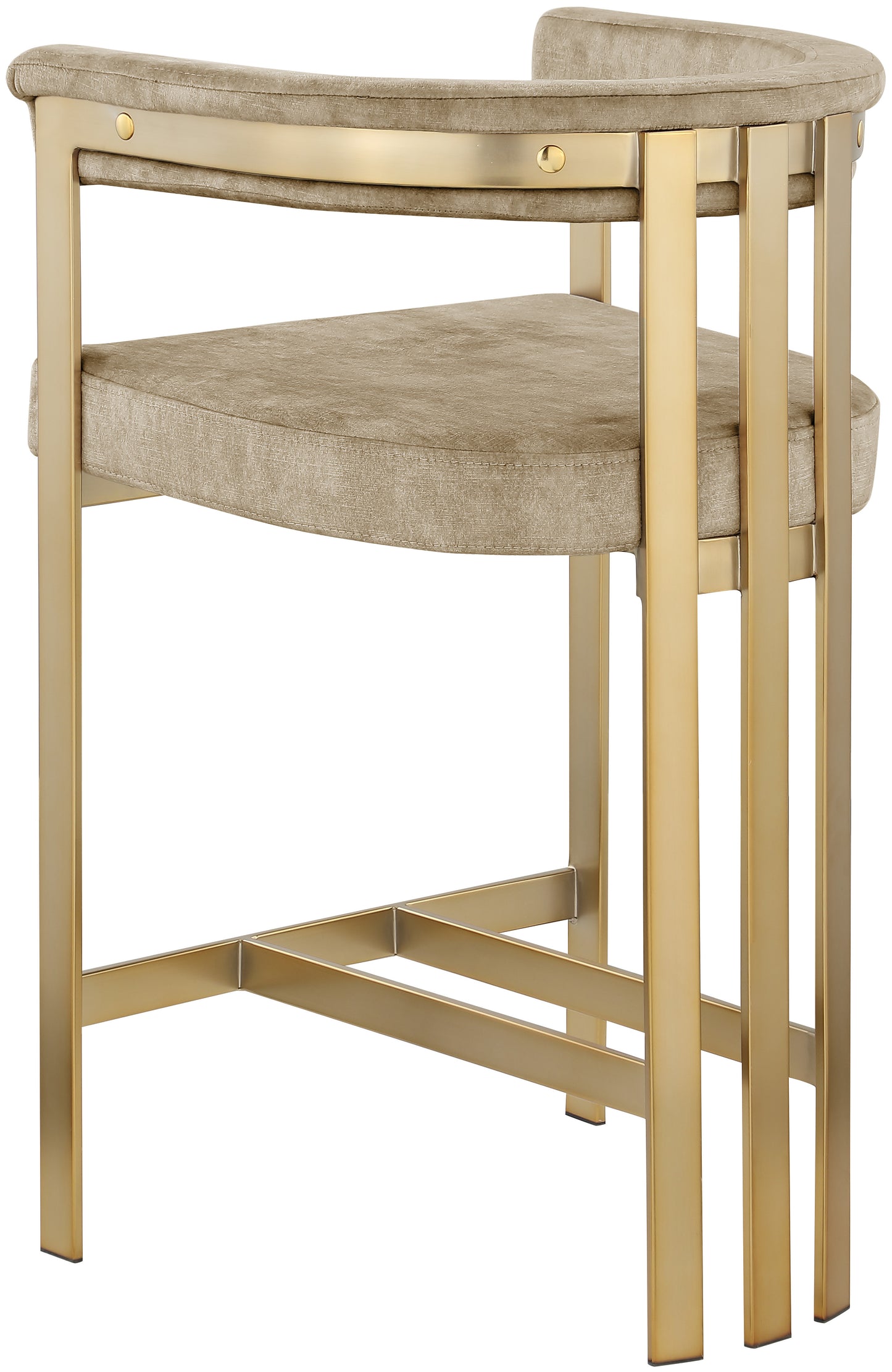 bristol beige velvet counter stool