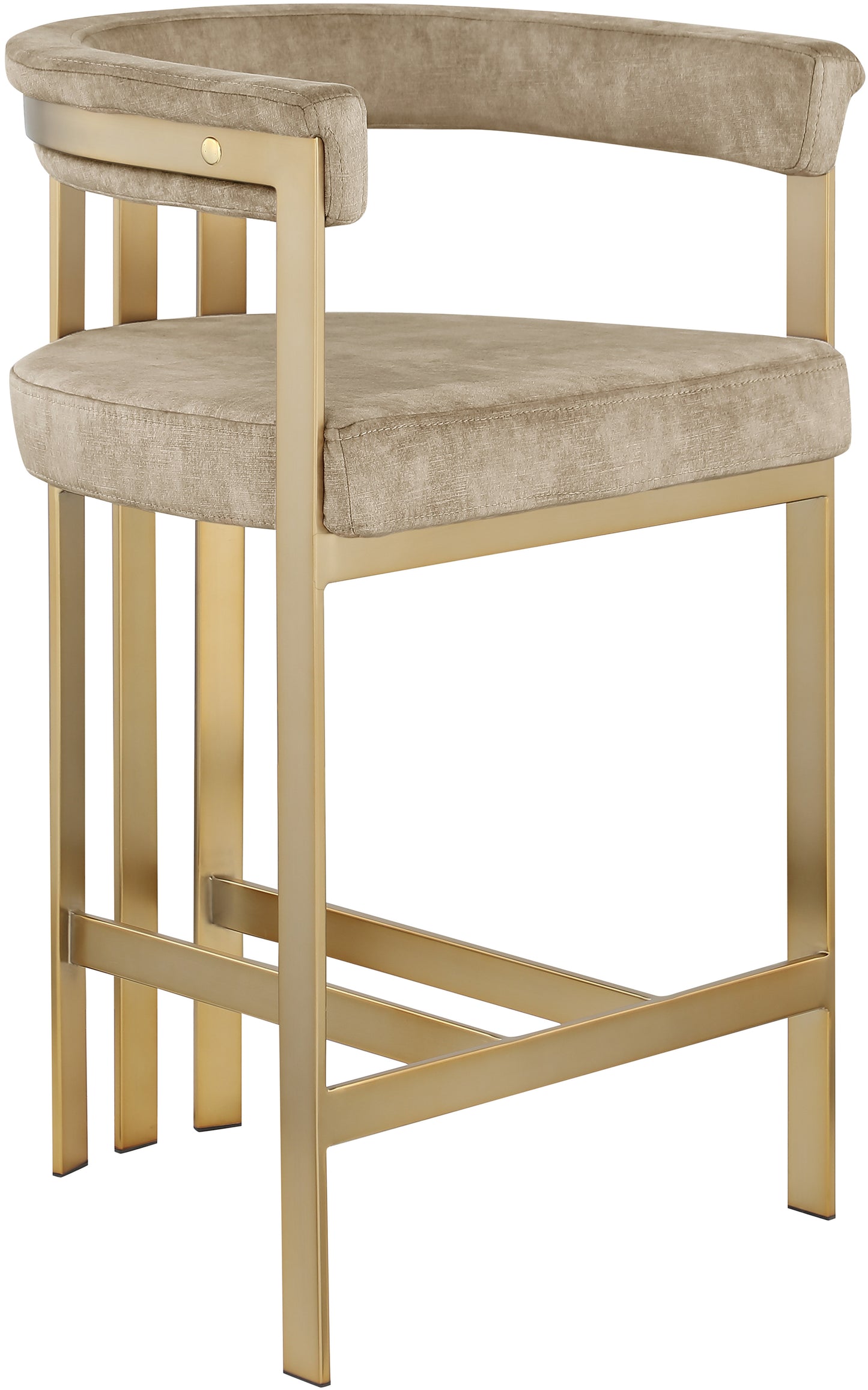 bristol beige velvet counter stool