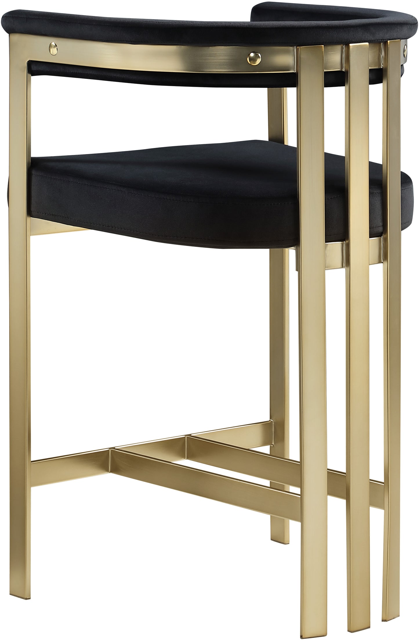 bristol black velvet counter stool