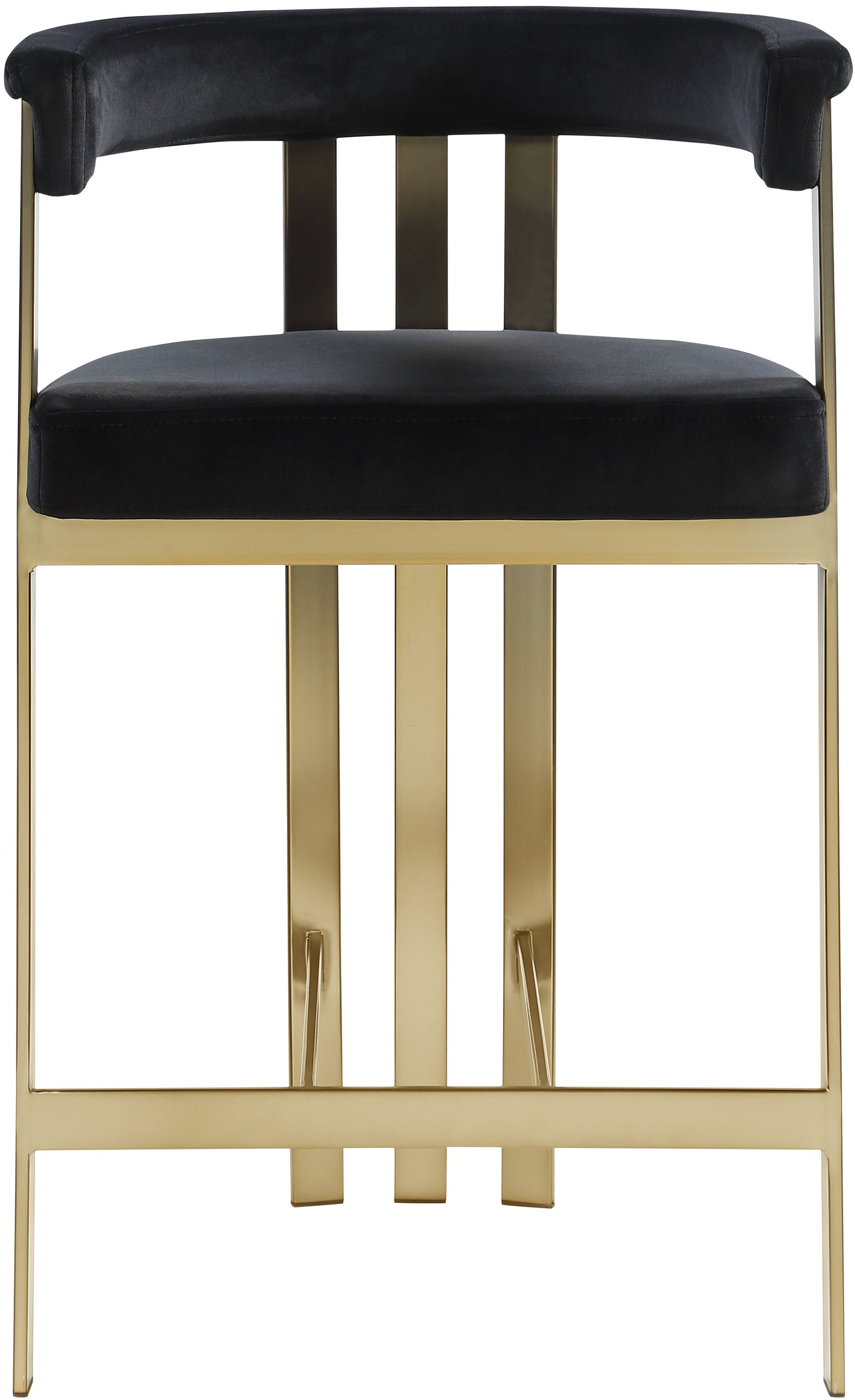 bristol black velvet counter stool