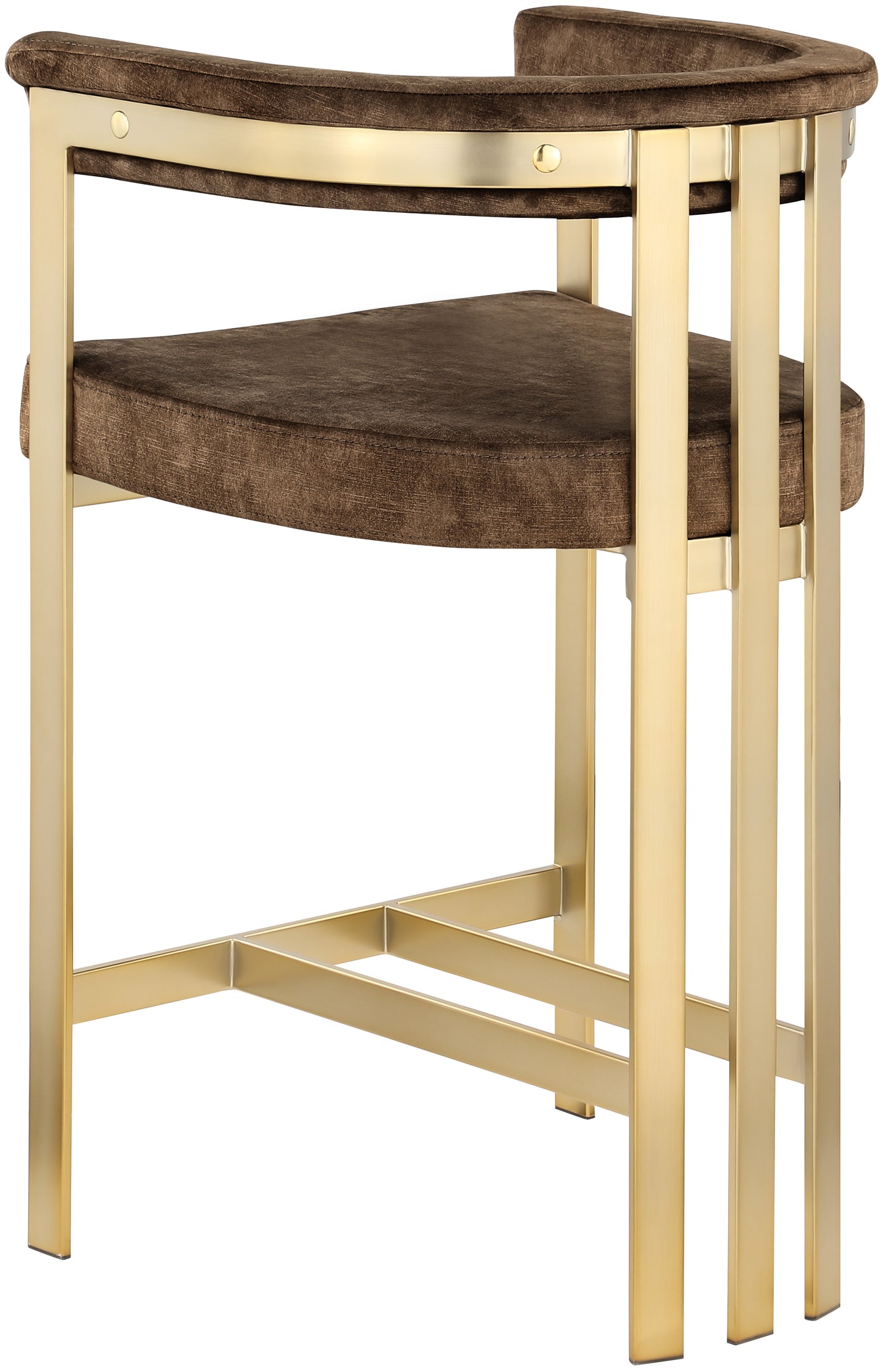 bristol brown velvet counter stool