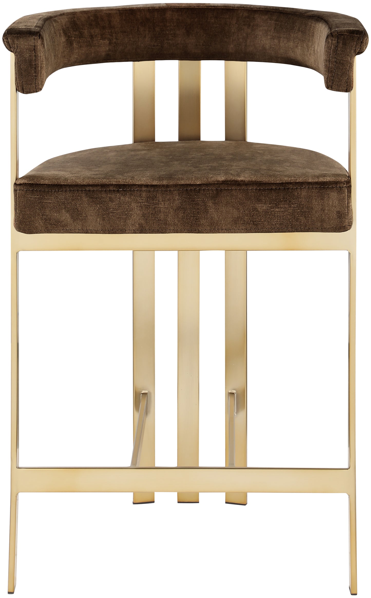 bristol brown velvet counter stool