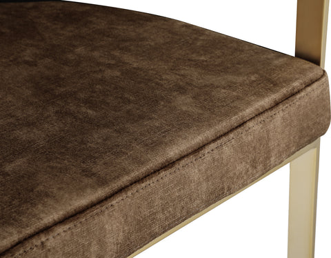 Bristol Brown Velvet Counter Stool