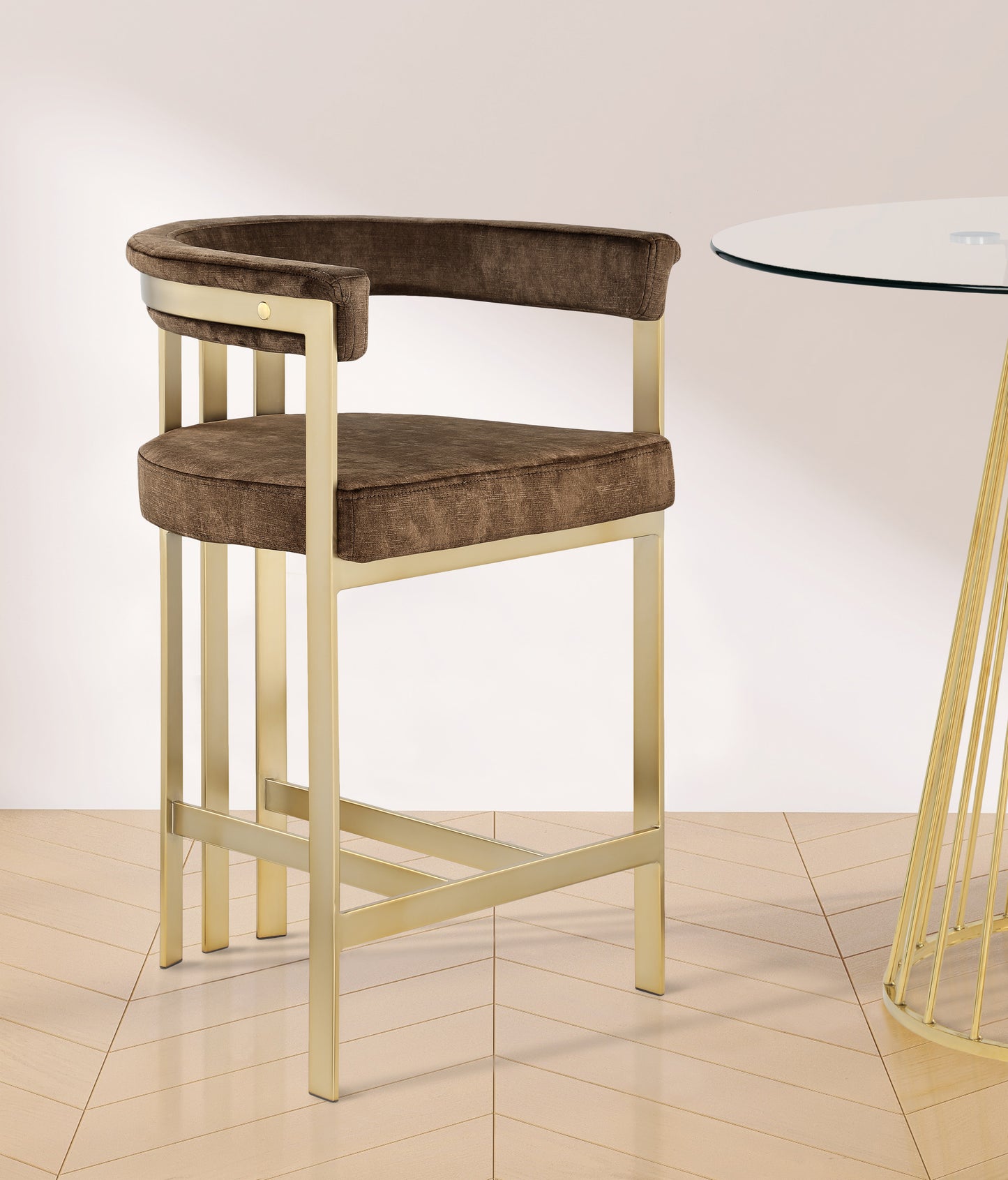 elijah brown velvet counter stool c