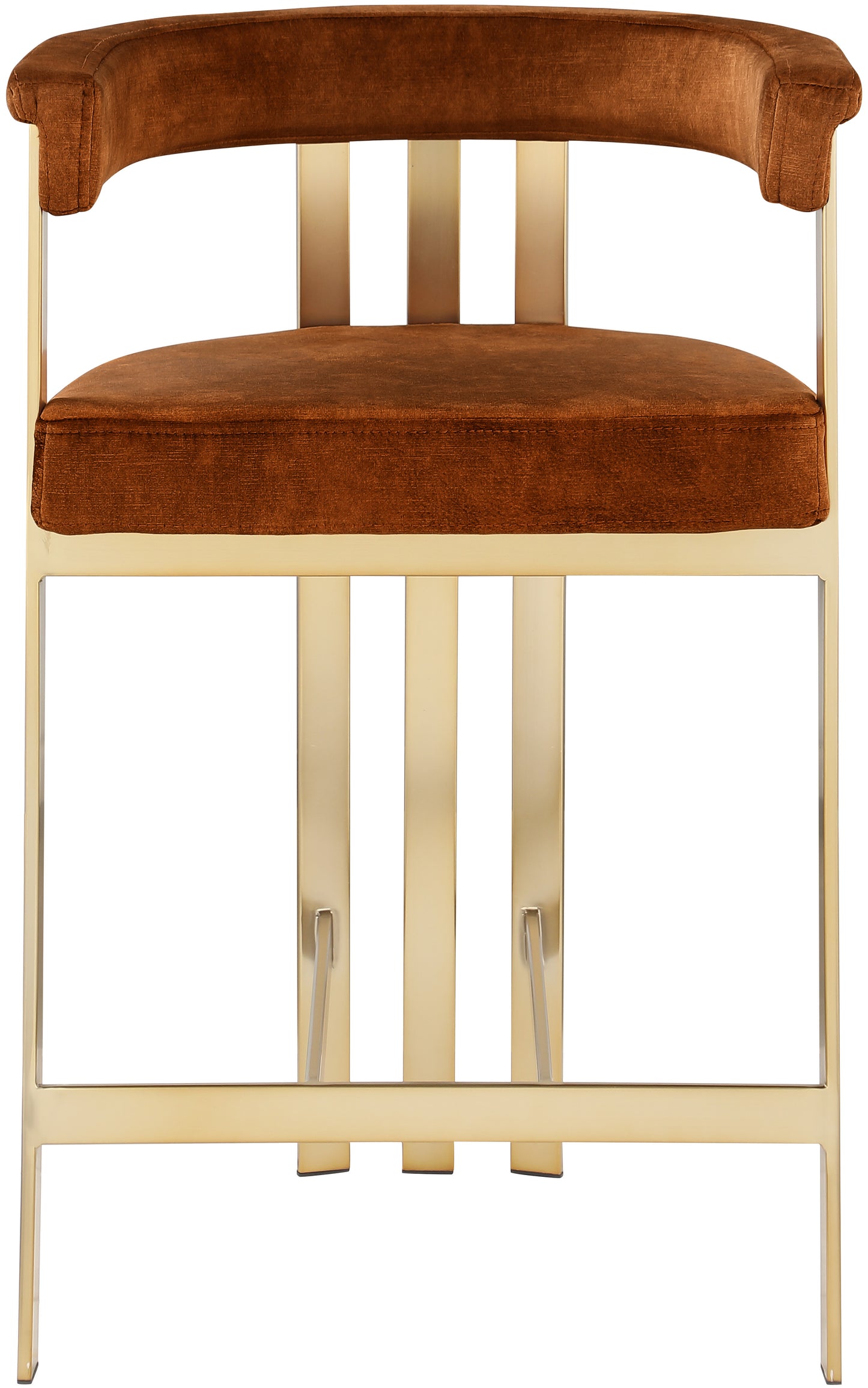 bristol cognac velvet counter stool