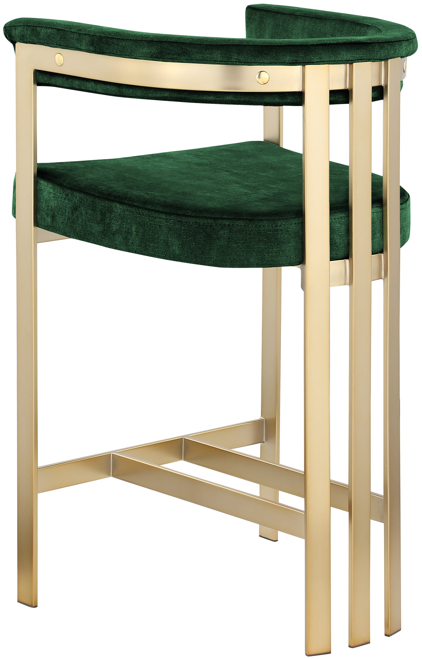 bristol green velvet counter stool