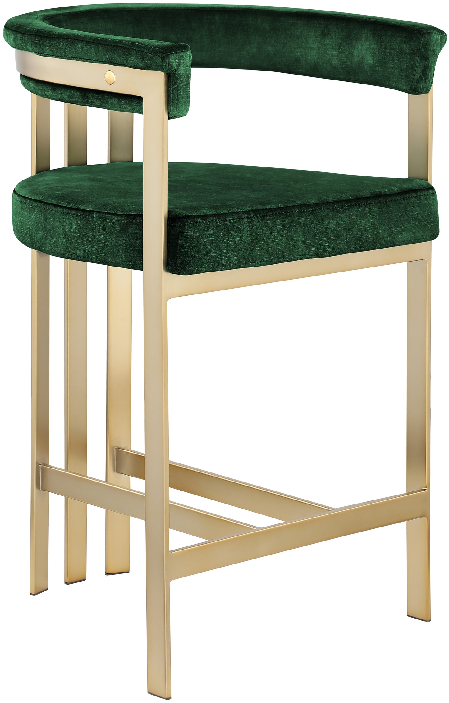 bristol green velvet counter stool