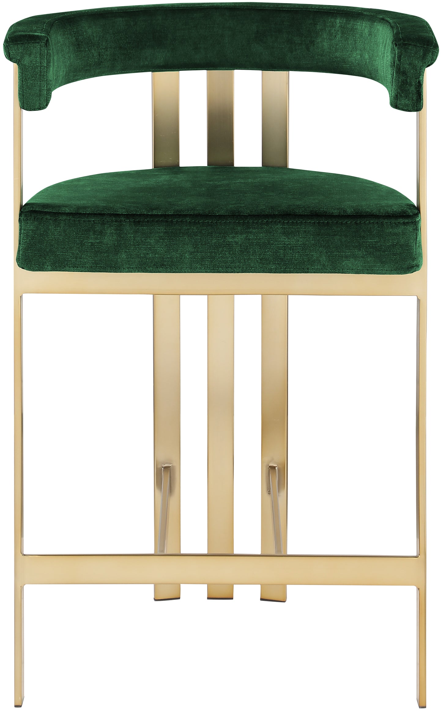 bristol green velvet counter stool