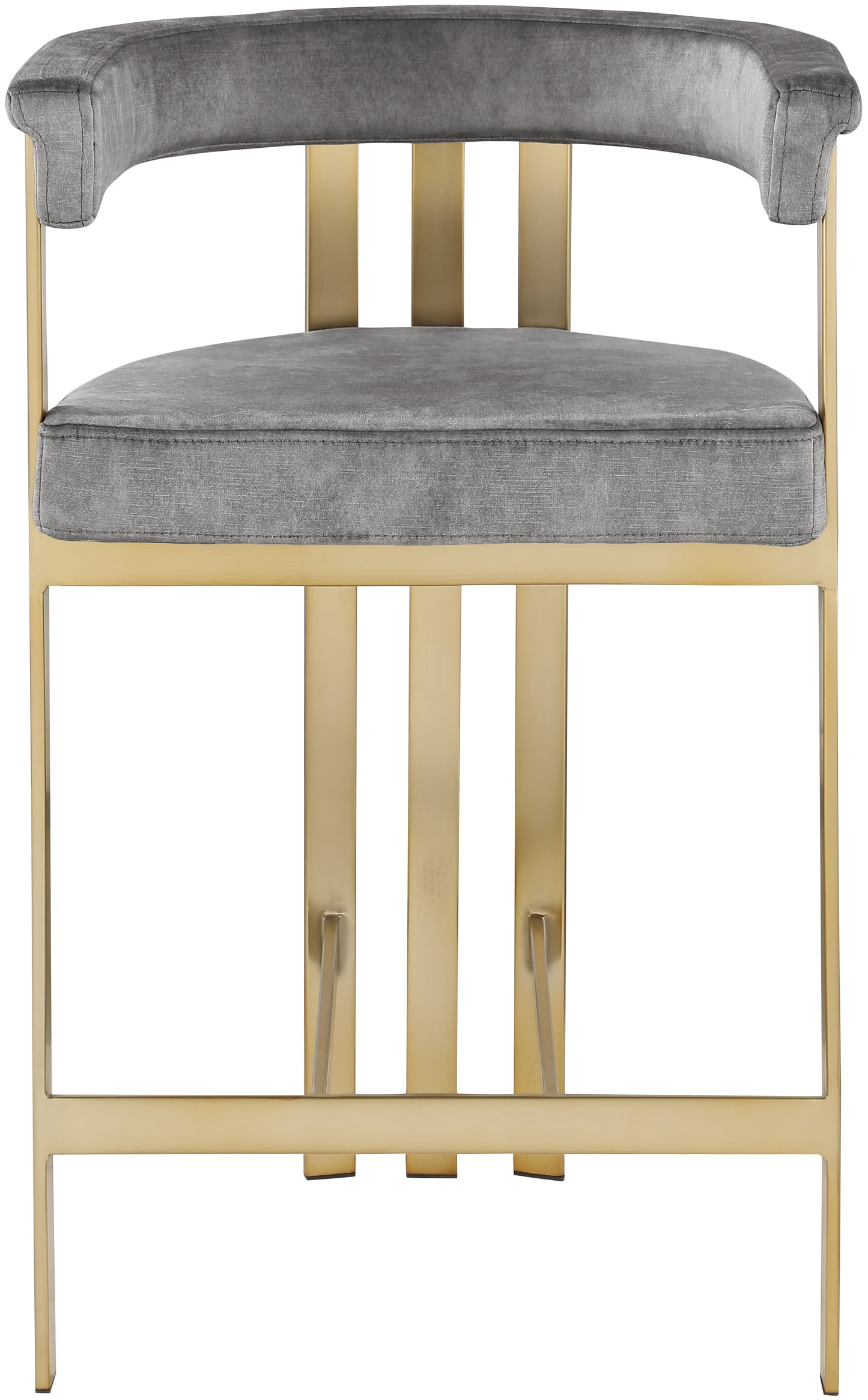 bristol grey velvet counter stool