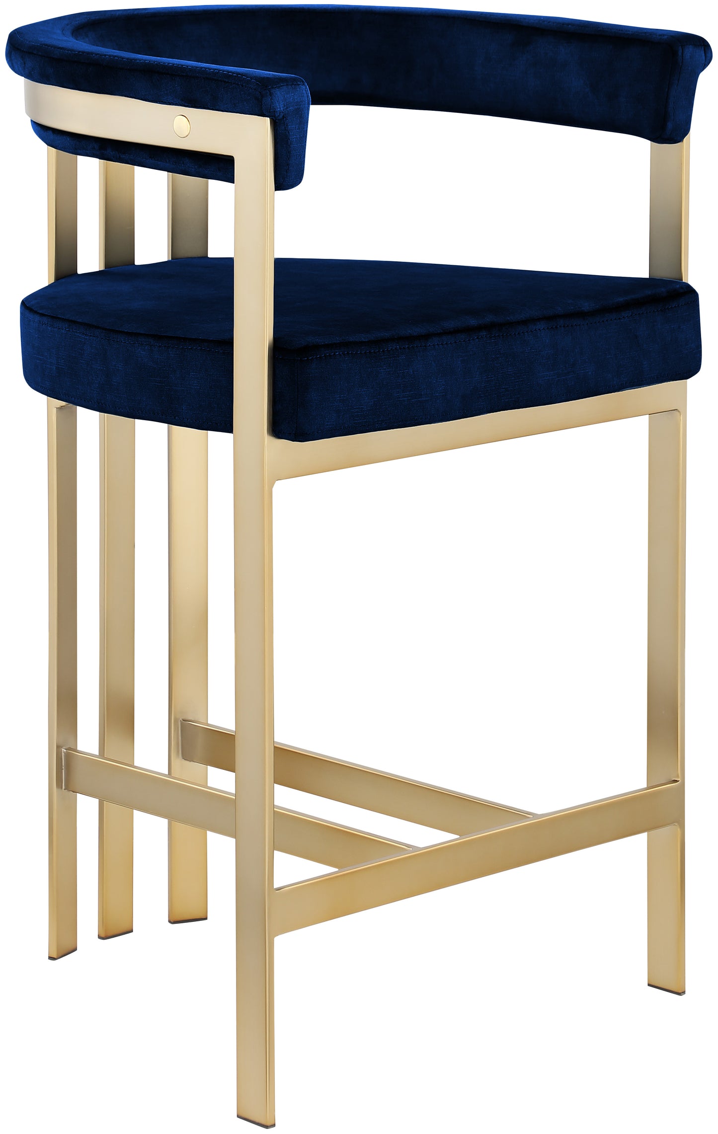 bristol navy velvet counter stool