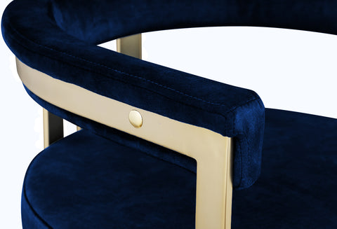 Elijah Navy Velvet Counter Stool C