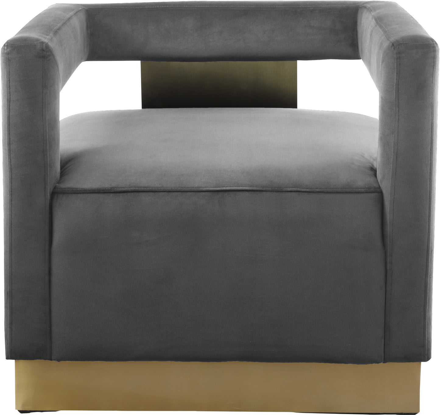 isabelle grey velvet accent chair grey