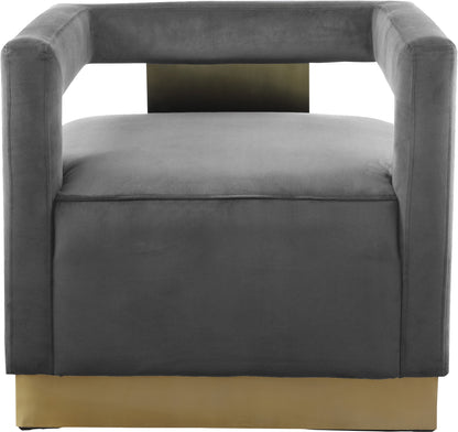 Isabelle Grey Velvet Accent Chair Grey