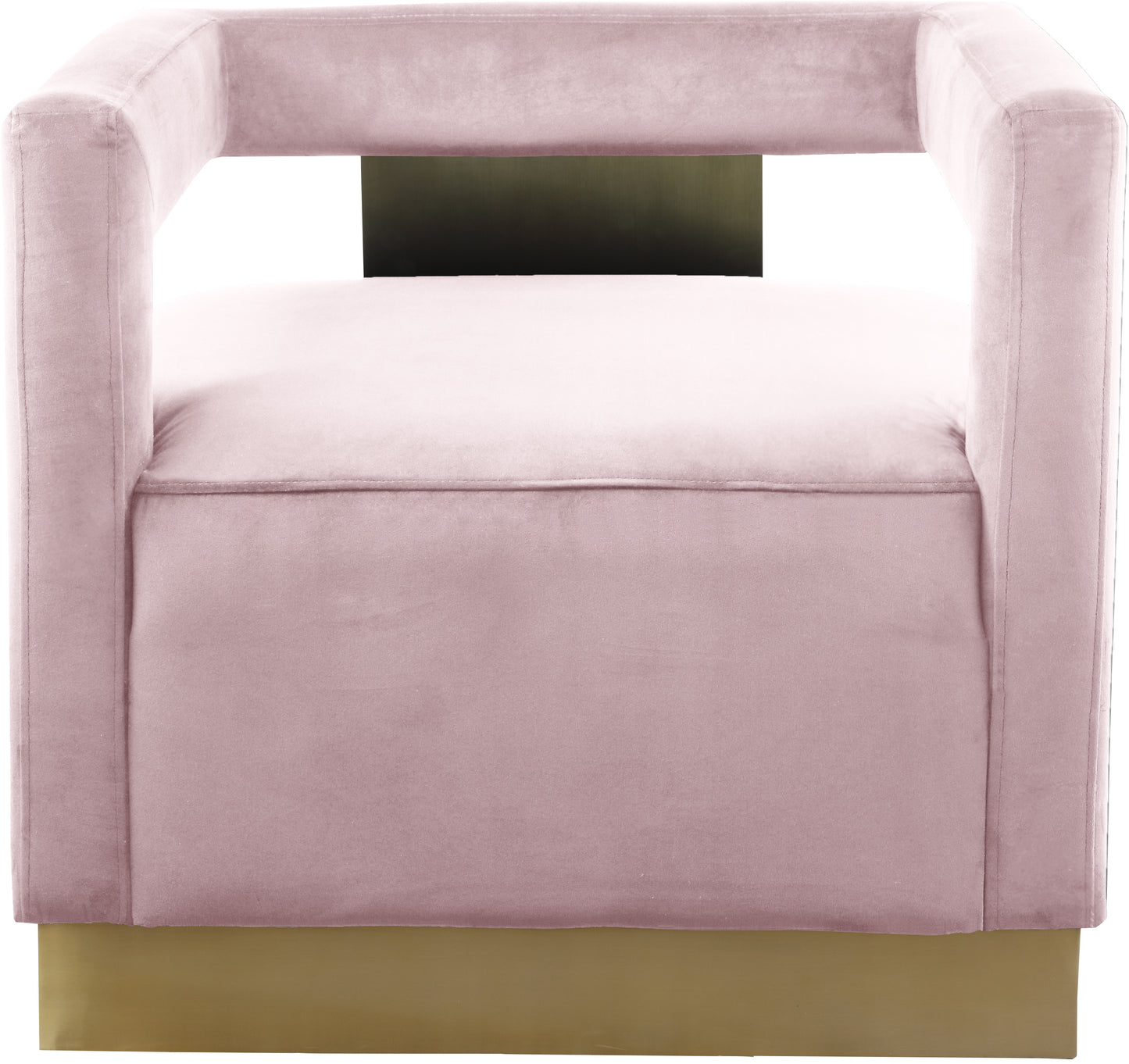 isabelle pink velvet accent chair pink