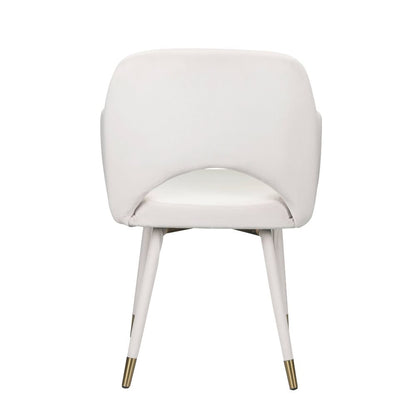 Ensata Applewood Accent Chair, Cream Velvet & Gold Finish