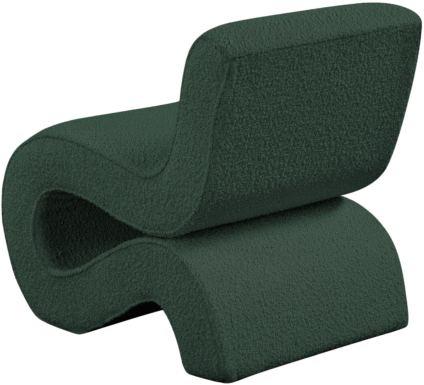 riley green boucle fabric accent chair green