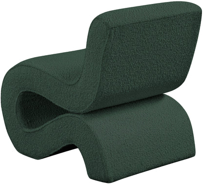 Riley Green Boucle Fabric Accent Chair Green