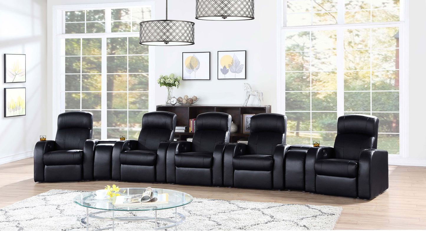 gervase 7-piece upholstered home theater seating