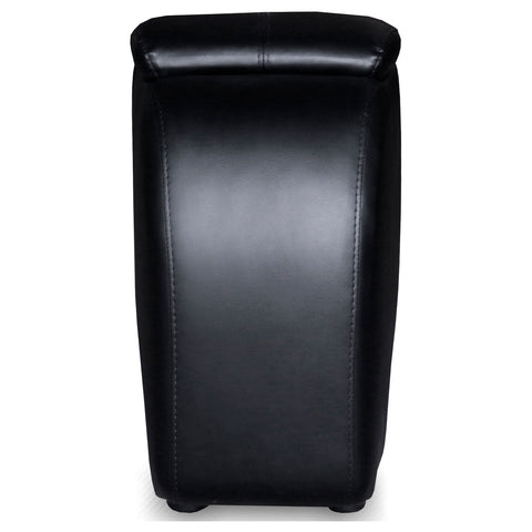 Ixora Upholstered Home Theater Storage Wedge Console BlackBlack