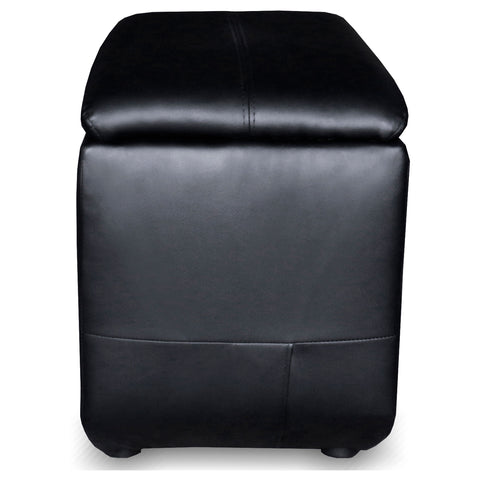 Ixora Upholstered Home Theater Storage Wedge Console BlackBlack