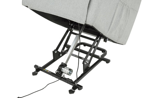 Aleisha Upholstered Power Lift Recliner Chair Light Grey