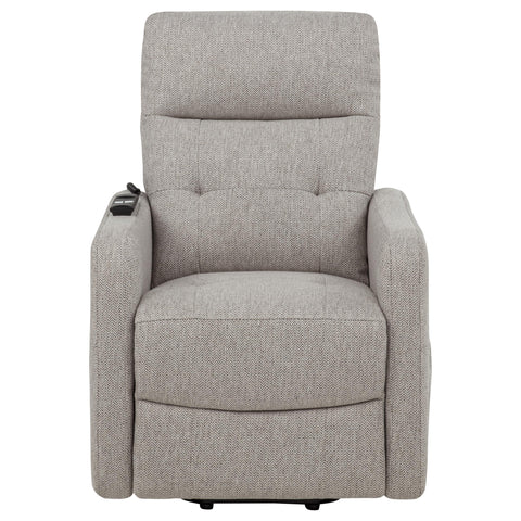 Aleisha Upholstered Power Lift Recliner Chair Taupe