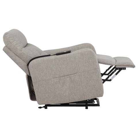 Aleisha Upholstered Power Lift Recliner Chair Taupe