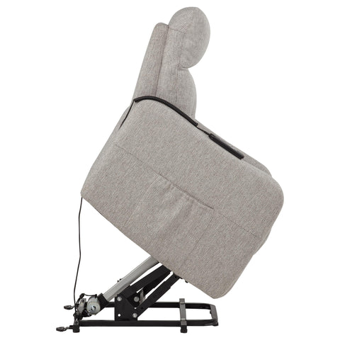 Aleisha Upholstered Power Lift Recliner Chair Taupe