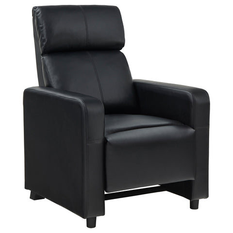 Lupin Upholstered Home Theater Push Back Recliner BlackBlack
