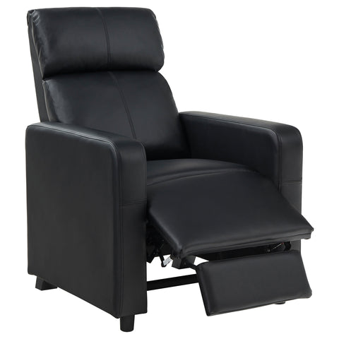 Lupin Upholstered Home Theater Push Back Recliner BlackBlack
