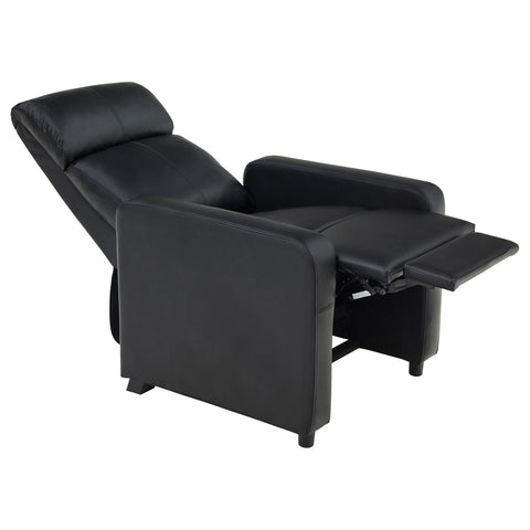Lupin Upholstered Home Theater Push Back Recliner BlackBlack