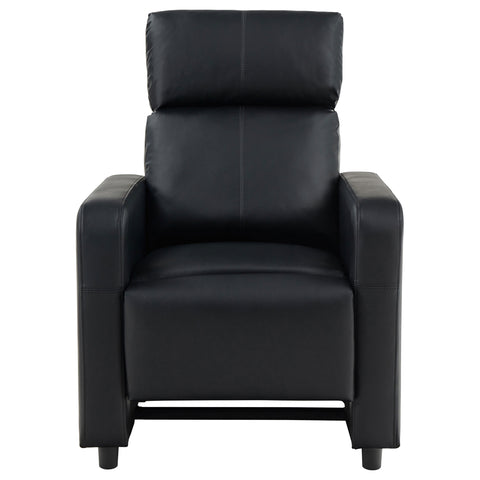 Lupin Upholstered Home Theater Push Back Recliner BlackBlack