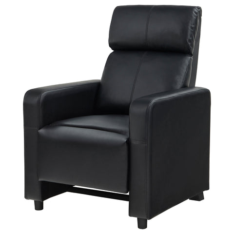 Lupin Upholstered Home Theater Push Back Recliner BlackBlack