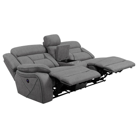 Raleigh Upholstered LAF Power Loveseat Grey
