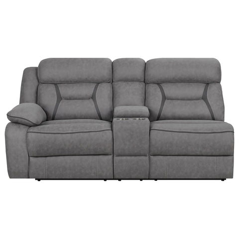 Raleigh Upholstered LAF Power Loveseat Grey