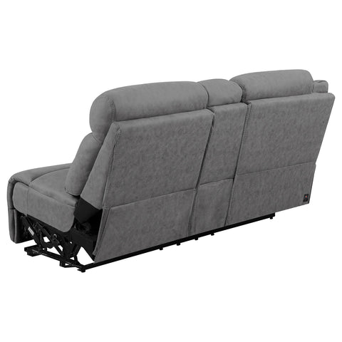 Raleigh Upholstered LAF Power Loveseat Grey