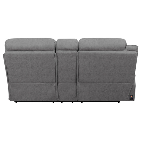 Raleigh Upholstered LAF Power Loveseat Grey