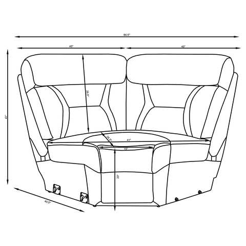 Raleigh Upholstered Wedge Grey
