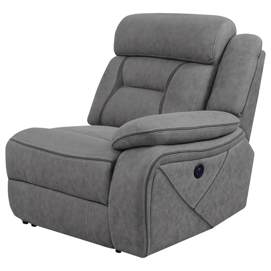 Raleigh Upholstered RAF Power Recliner Grey