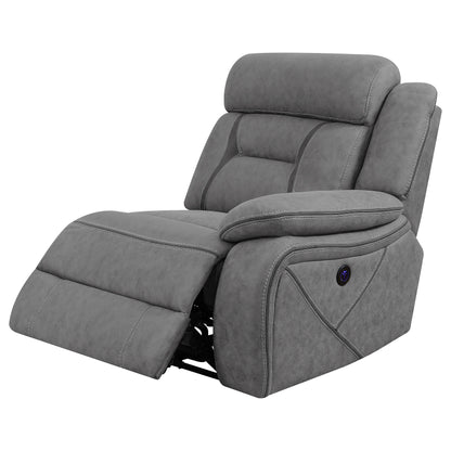 Raleigh Upholstered RAF Power Recliner Grey