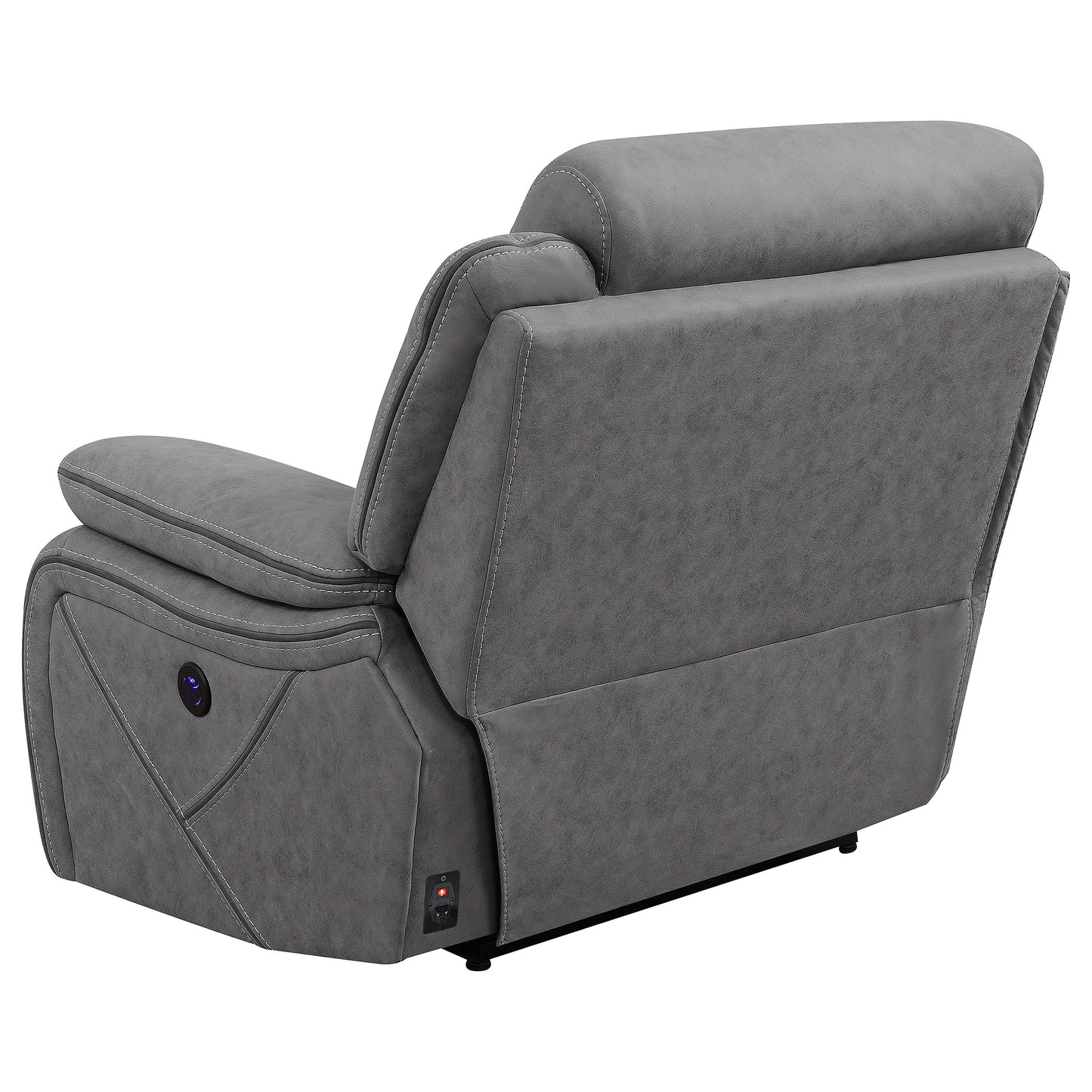 raleigh upholstered raf power recliner grey
