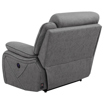 Raleigh Upholstered RAF Power Recliner Grey