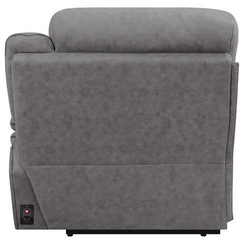 Raleigh Upholstered RAF Power Recliner Grey