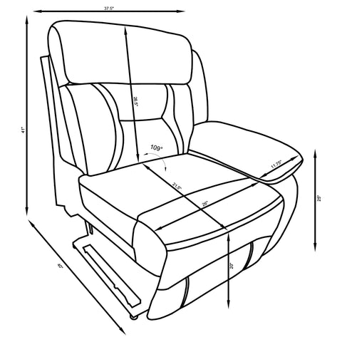 Raleigh Upholstered RAF Power Recliner Grey
