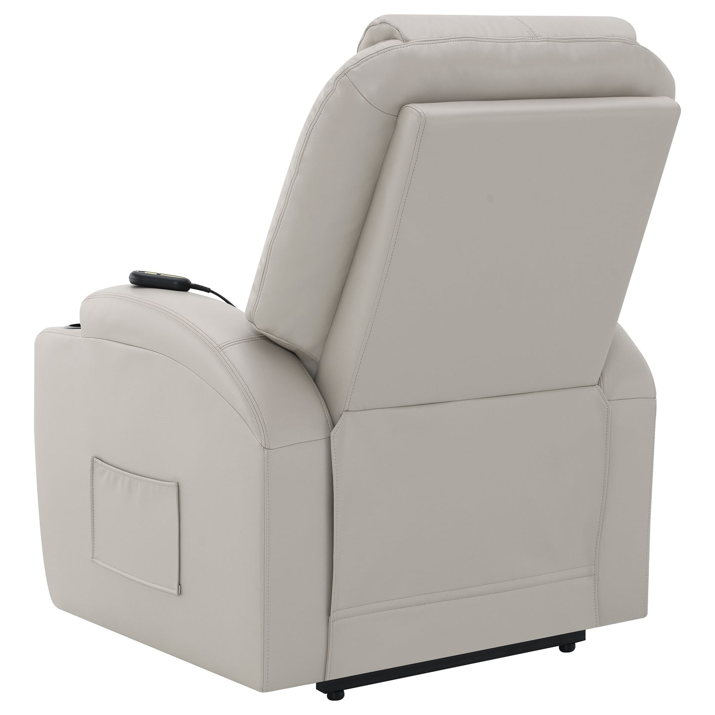 appledale upholstered power lift massage recliner champagne