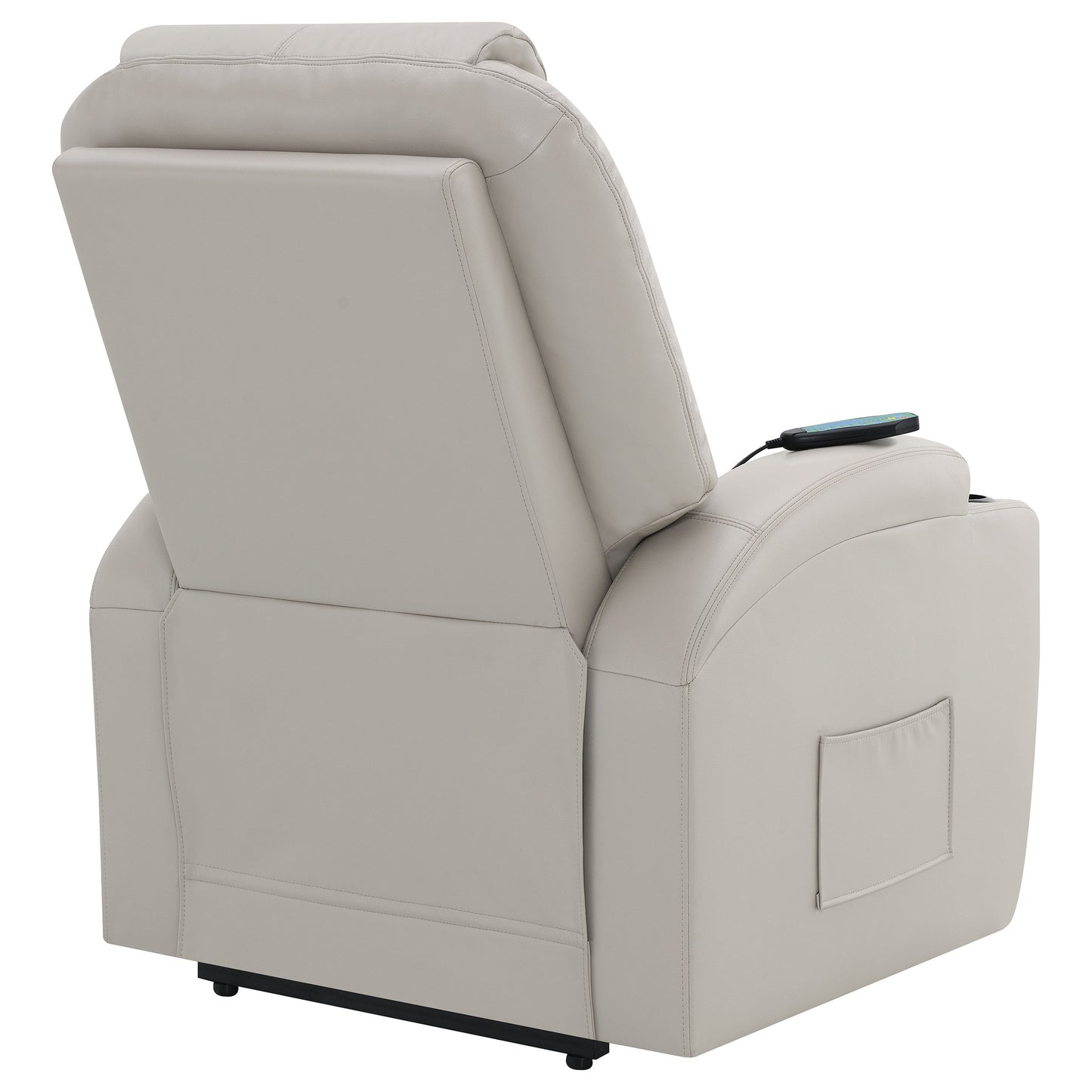 appledale upholstered power lift massage recliner champagne