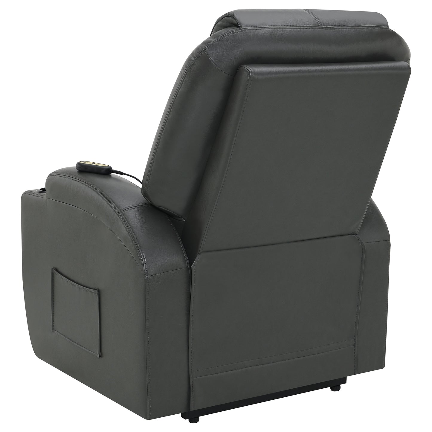 appledale upholstered power lift massage recliner charcoal grey