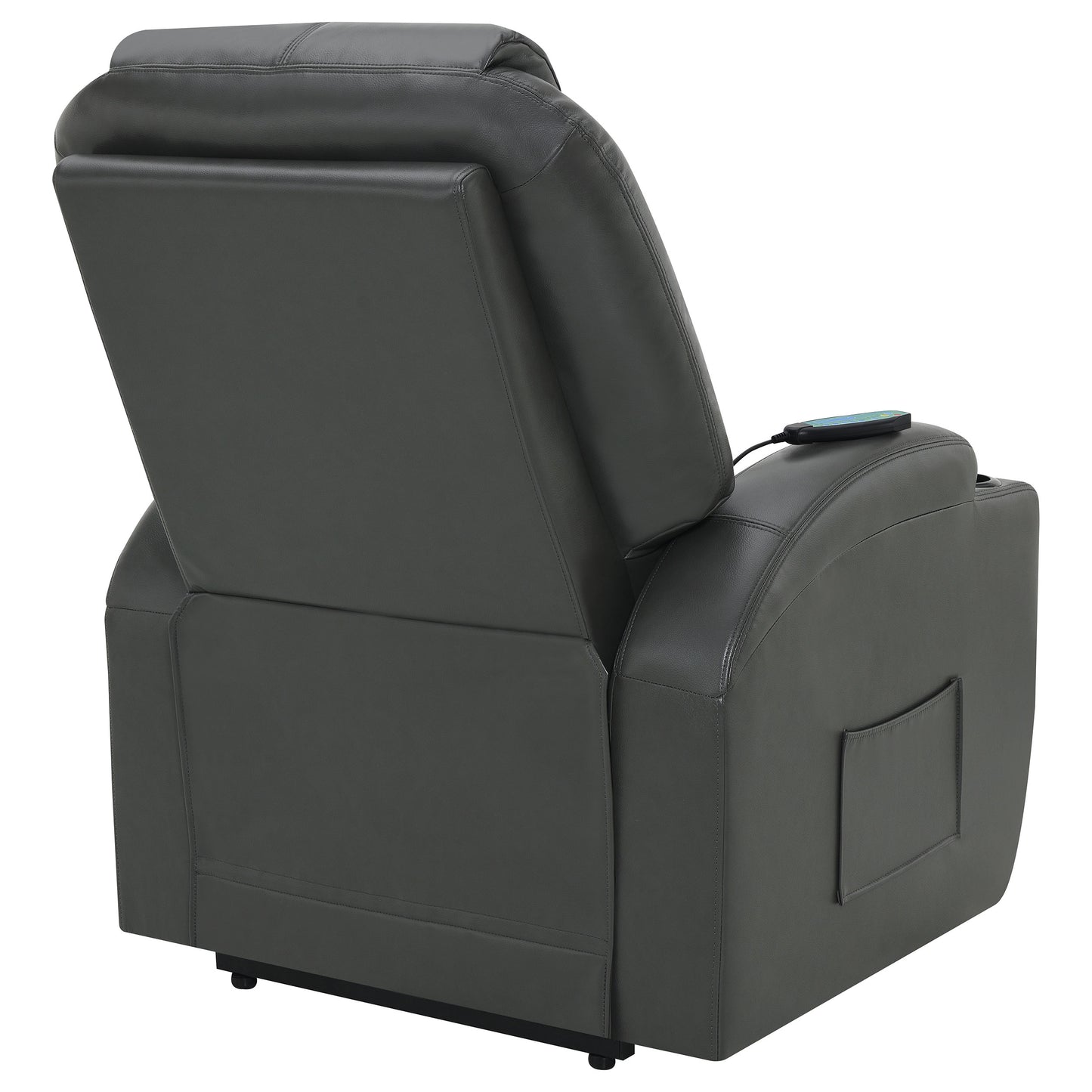 appledale upholstered power lift massage recliner charcoal grey